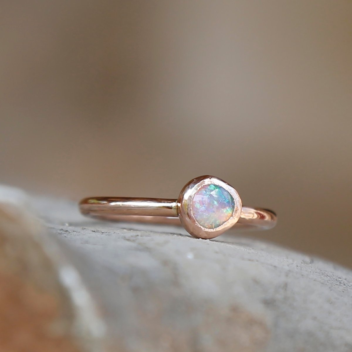 opal ring handmade gemstone ring