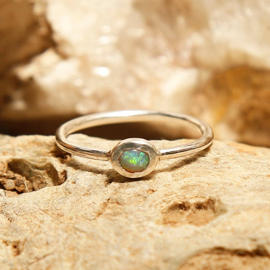 opal aurora handmade opal ring